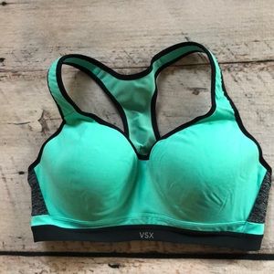 Victoria’s Secret VSX Sports Bra Teal Black 36D